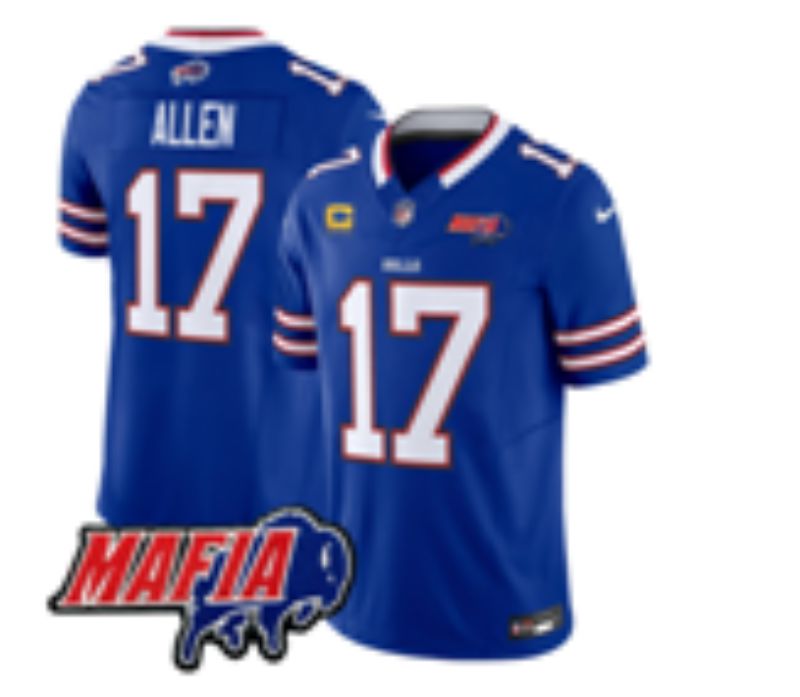 Men Buffalo Bills 17 Allen blue Nike 2025 Limited NFL Jersey style 0032